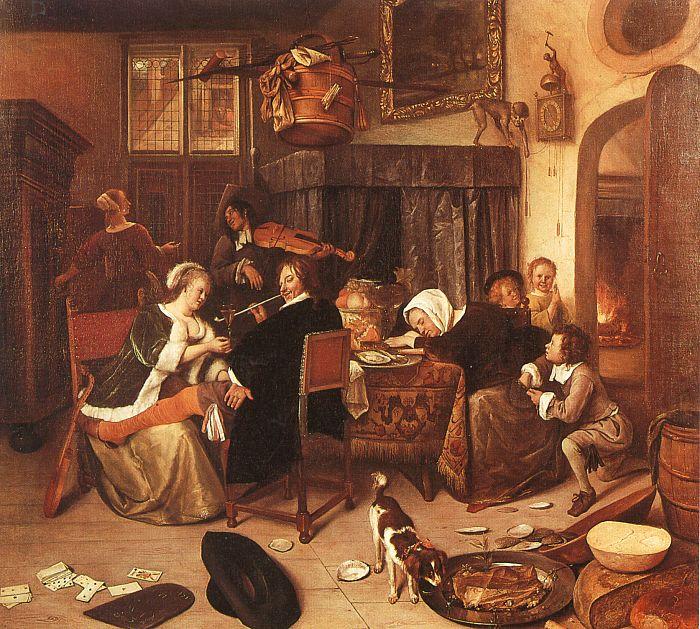 The Dissolute Household, Jan Steen